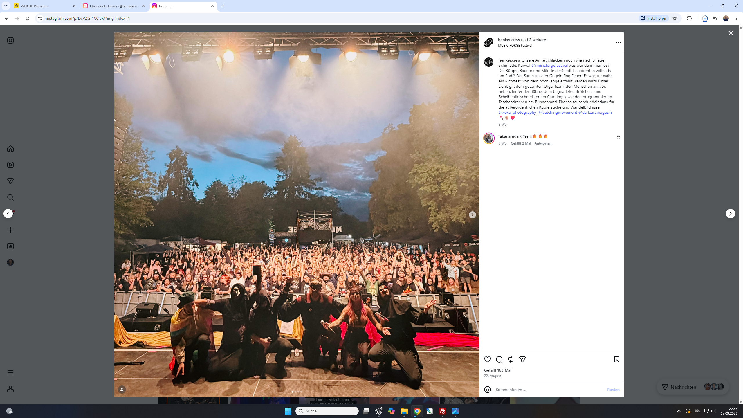 Henker mit Publikum beim Music Forge Festival
