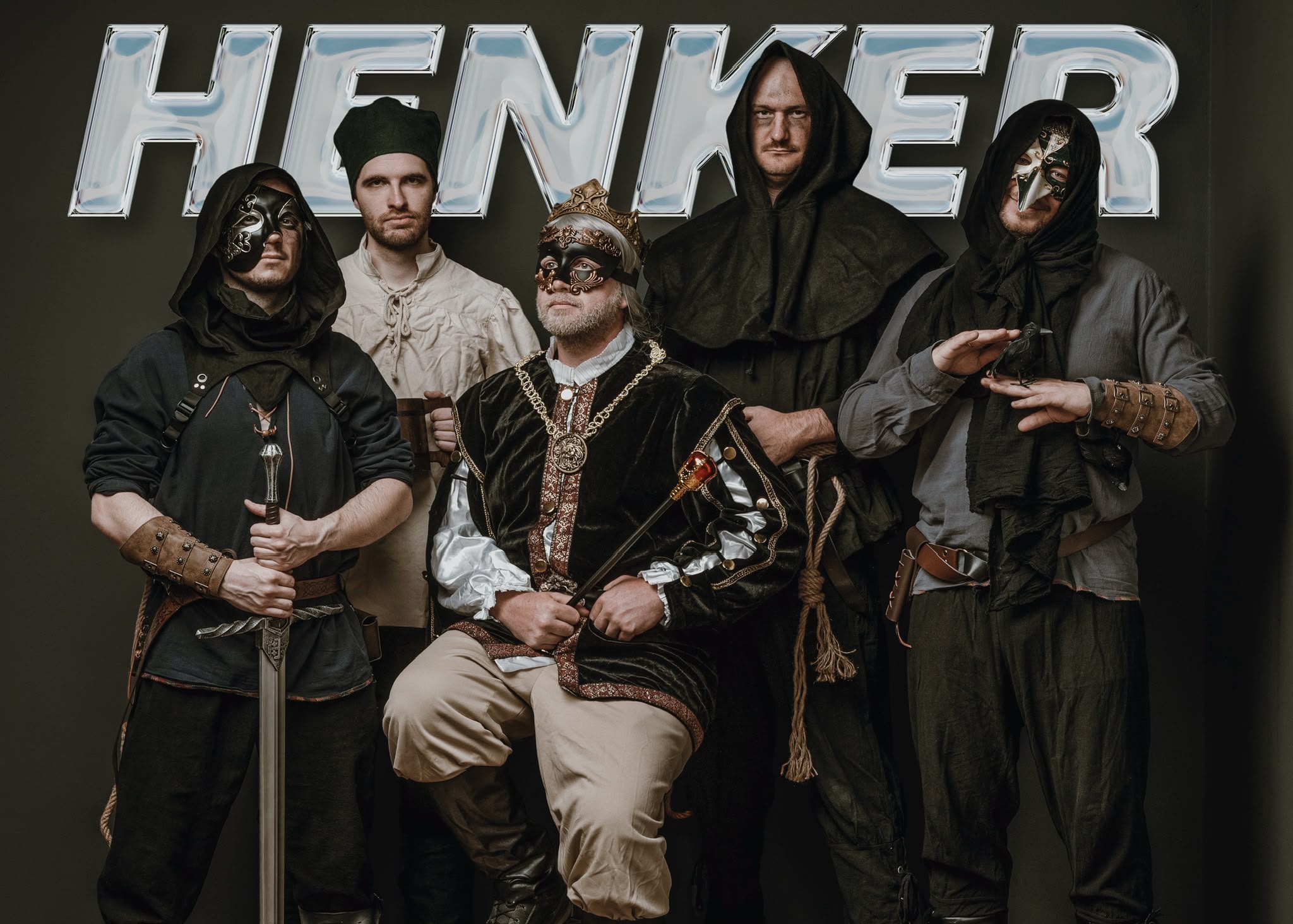 Henker – Bandfoto in mittelalterlichen Kostümen