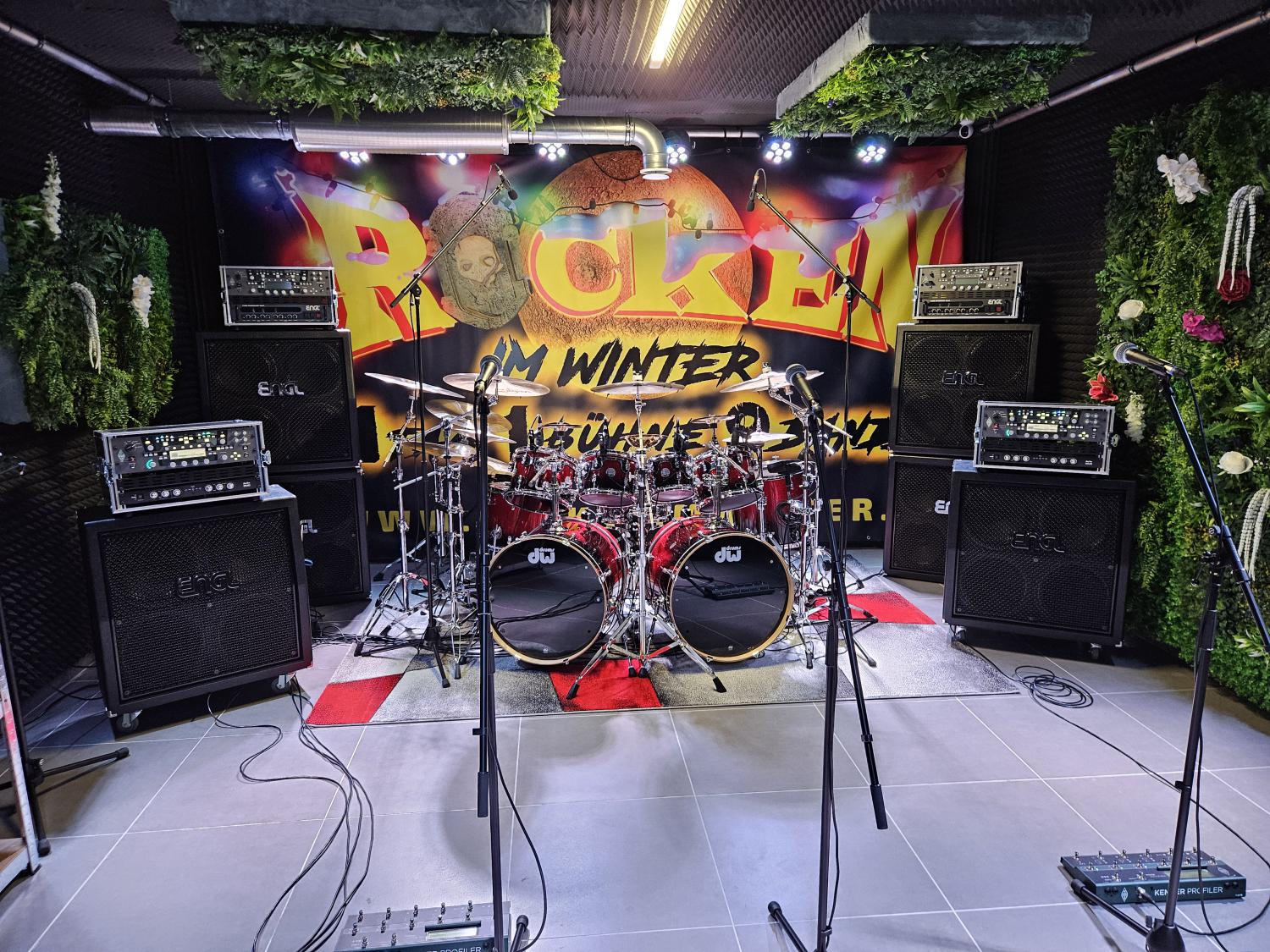 Ausgestatteter Studioproberaum im Musikerzentrum Rodgau