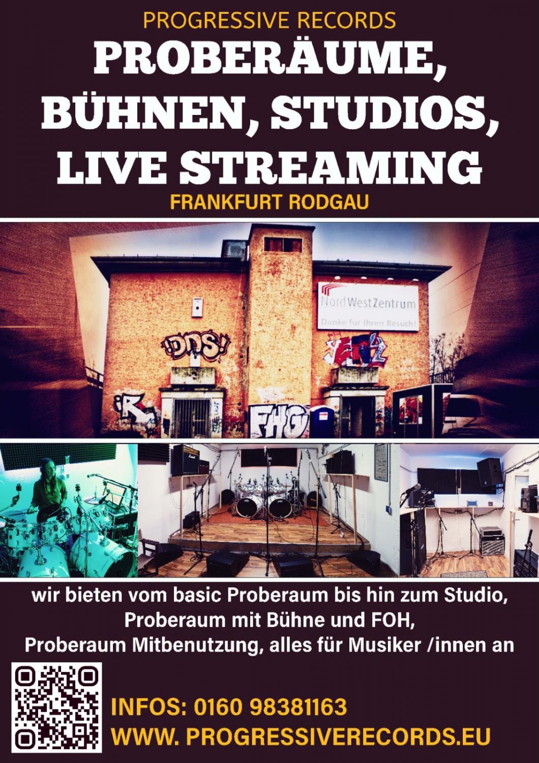 Historische Aufnahme eines Raum- oder Bühnenbereichs 12 im Musikerzentrum Rodgau