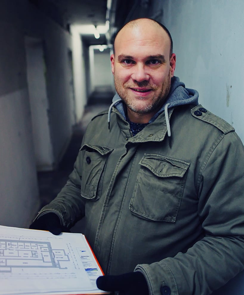 Historische Aufnahme des Bunkers oder Umbaus 7 im Musikerzentrum Rodgau