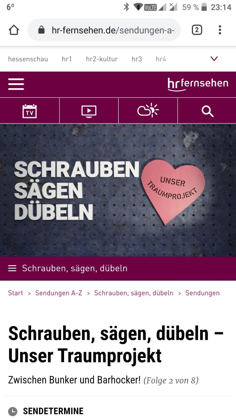 HR-Fernsehbericht Teil 3 – News-Grafik aus dem Musikerzentrum-Archiv