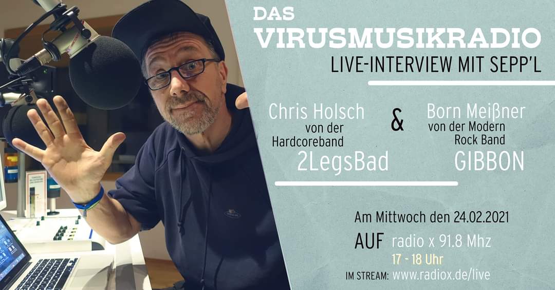 Radio-X-Interview mit Born – News-Grafik aus dem Musikerzentrum-Archiv